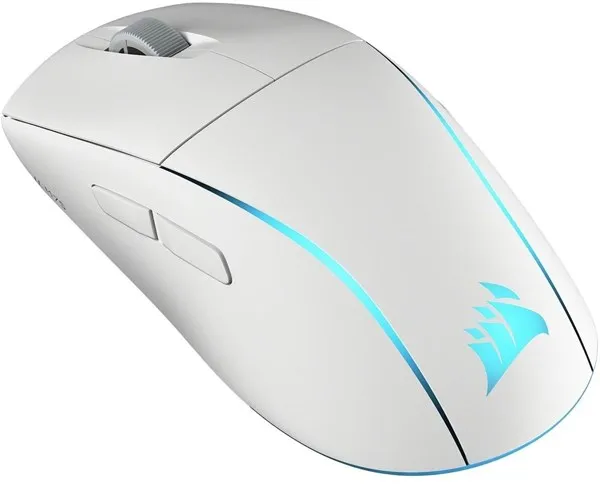 Corsair M75 Lightweight RGB - Gamingmus - Optisk - 6 knappar - Vit med RGB-LED-belysning