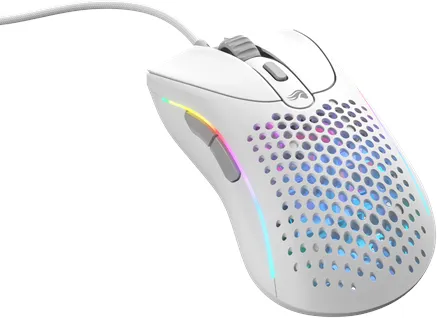 Glorious Model D 2 Wired - Matte White - Gamingmus - Optisk - 5 knappar - Vit